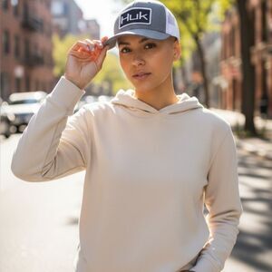 HUK Grey and Black Snapback.